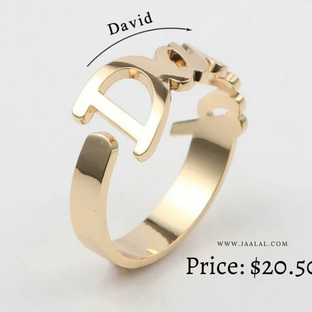 Customizable 2 Name Couple Rings, Rings R001